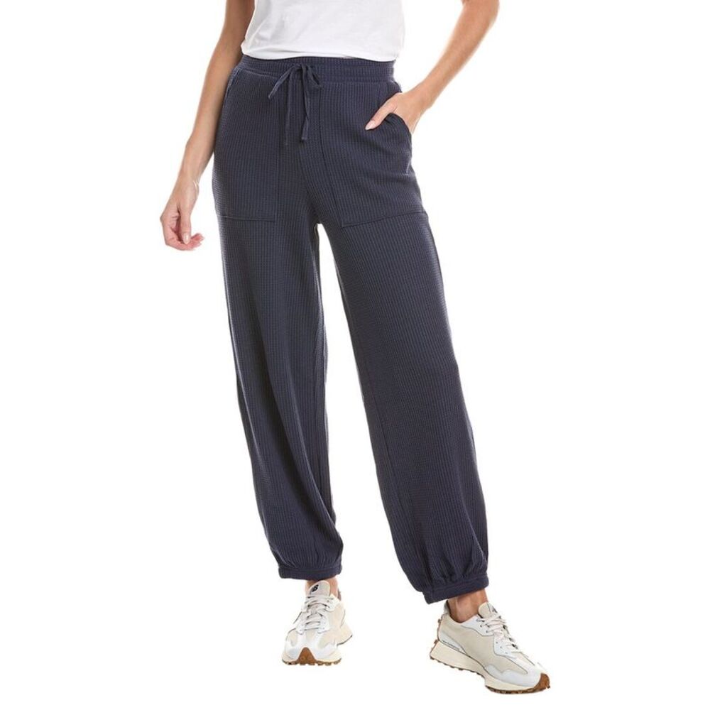 Chaser Womens  Waffle Thermal Billyy Jogger Pant, Blue